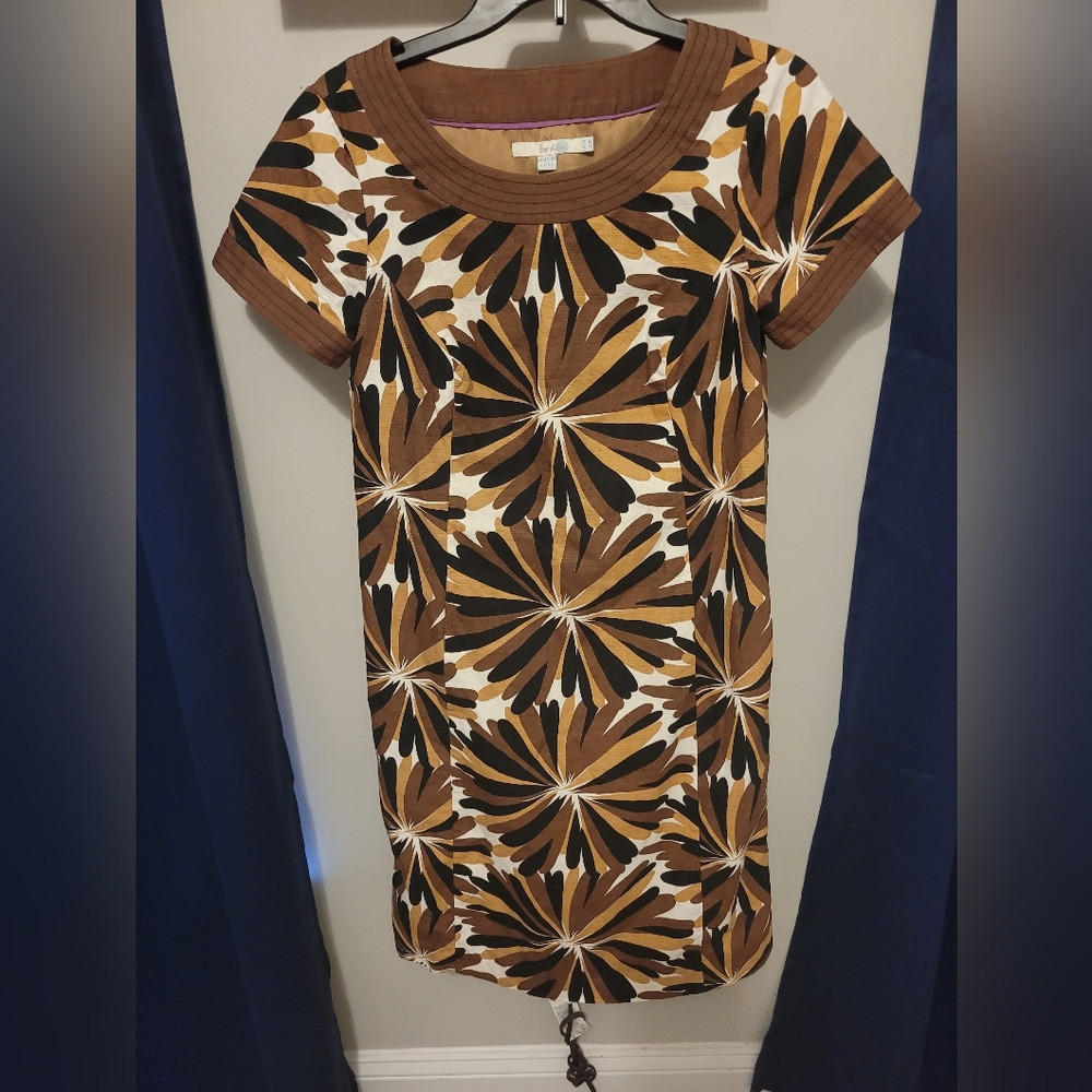 Boden Geometric floral shift dress size 8L